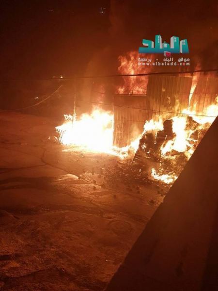 برطعة | حريق هائل يلتهم مصنع زيت